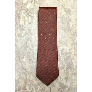 Allen Edmonds Men'sPolka Dot Silk Necktie in Copper/Blue